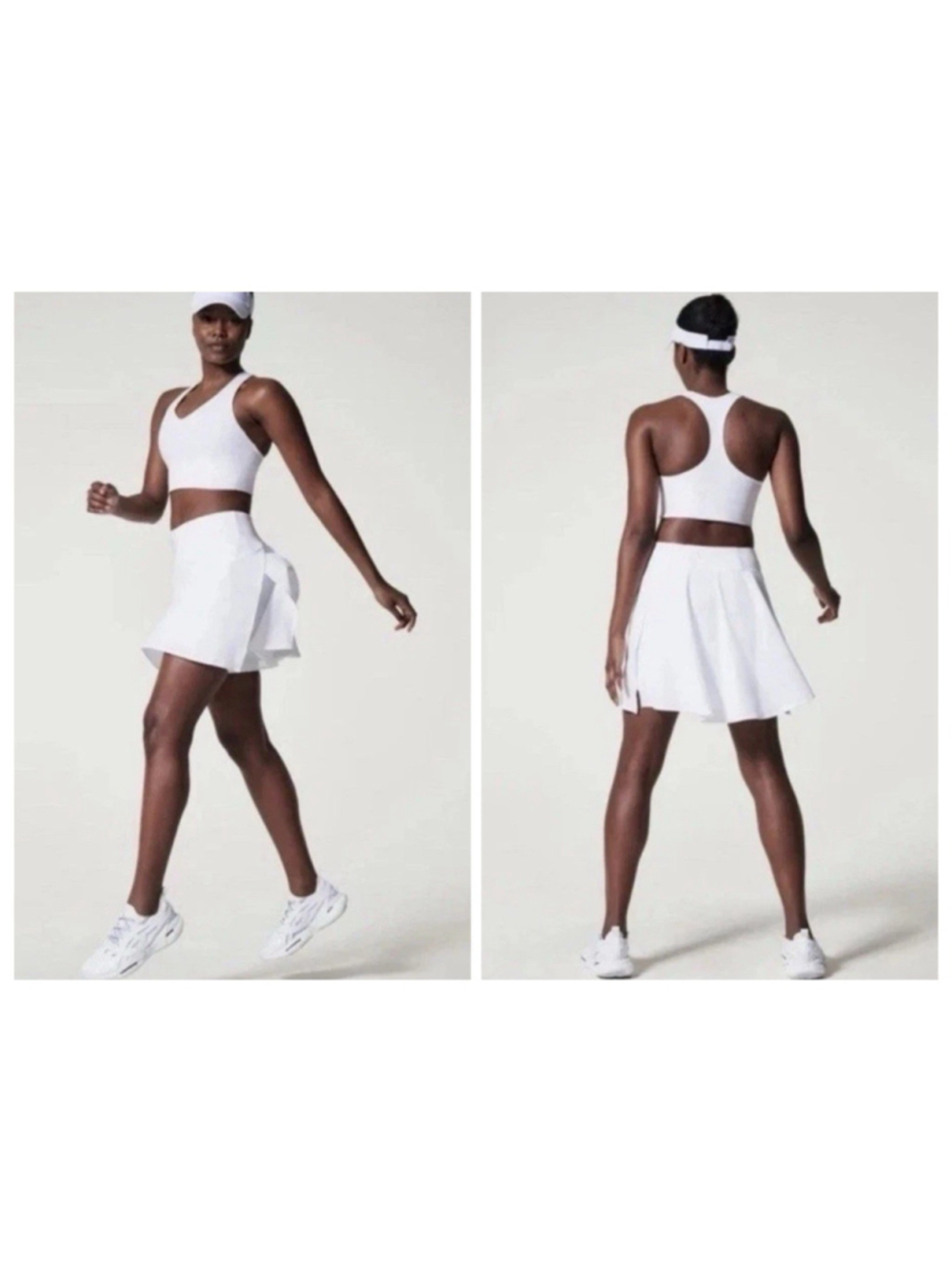 Spanx Get Moving Skort Womens Size L White 17" Pull On Athleisure Tennis Sport